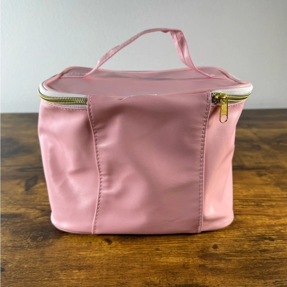 Pink Cosmetic Bag with Handle
